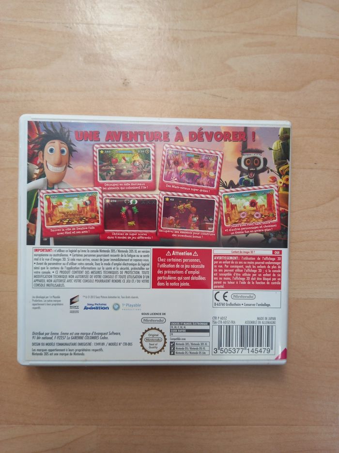 Nintendo 3ds jeu tempête de  boulettes  géantes 2 - photo numéro 2