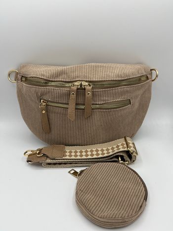 Sac banane bandoulière velours