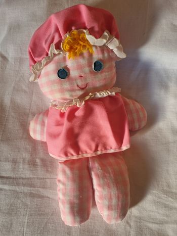 Ancienne Peluche Doudou Poupée de Chiffon Fisher Price Vintage 1975