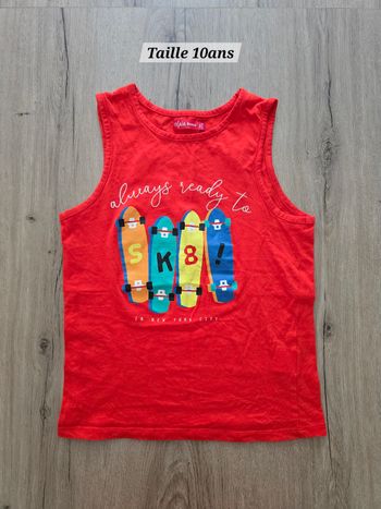 Débardeur orange - Taille 10ans - Tissaia