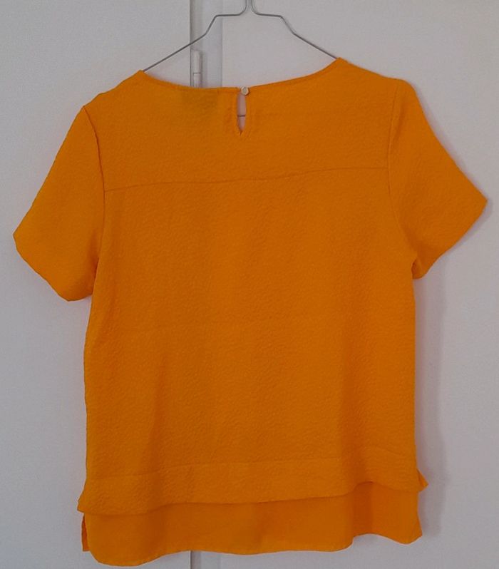 Blouse jaune orangé manches courtes - Yessica C&A - photo numéro 4