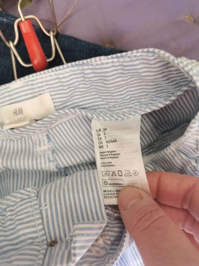 Pantalon H et M Taille 34 femme fines rayures - photo numéro 7