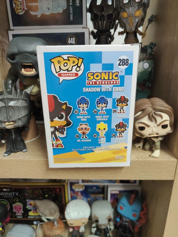 Funko pop shadow with chao 288 Sonic the hedgehog - photo numéro 3