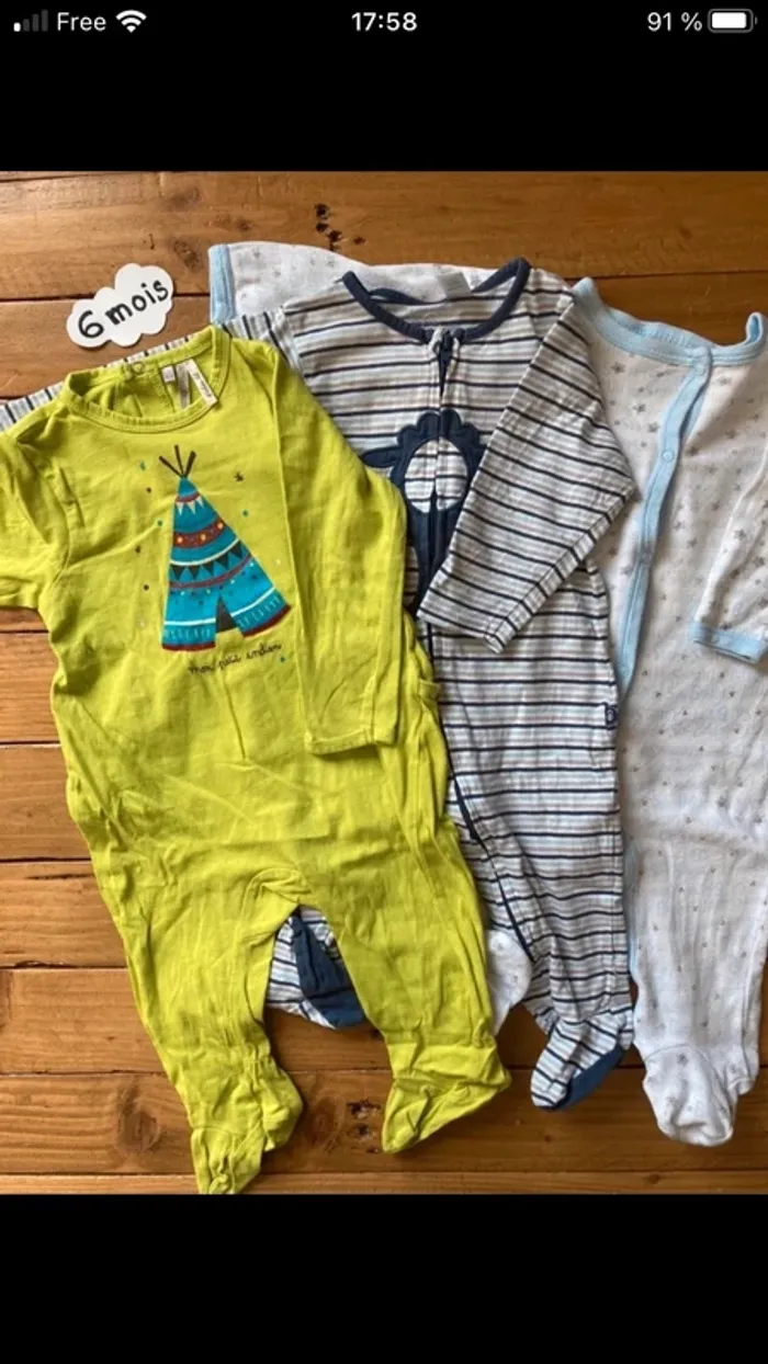 3 pyjamas coton entre saison
