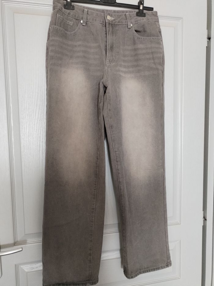 Jeans pantalon femme taille 40 gris - photo numéro 2