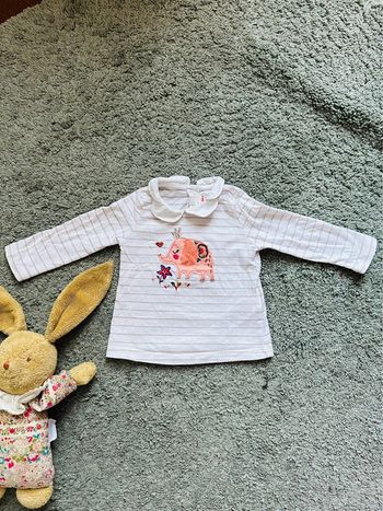 T-shirt à col Claudine taille 9 mois