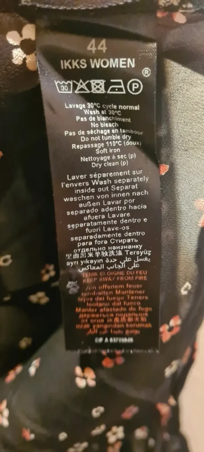 Chemise noire à motifs IKKS - photo numéro 4