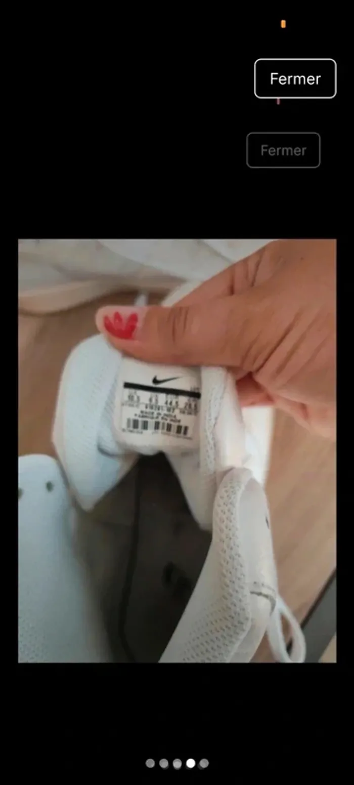 👟 Baskets Nike homme – Taille 44.5 – Couleur blanche – Style intemporel - photo numéro 4