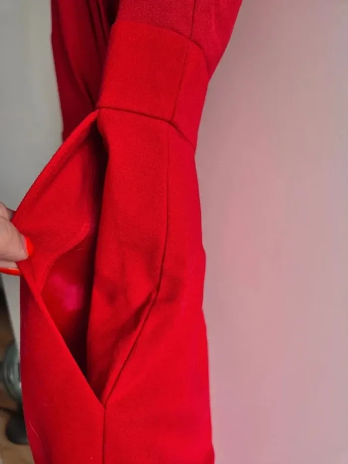 Très belle robe de cocktail rouge H&M taille XS 34 - photo numéro 5