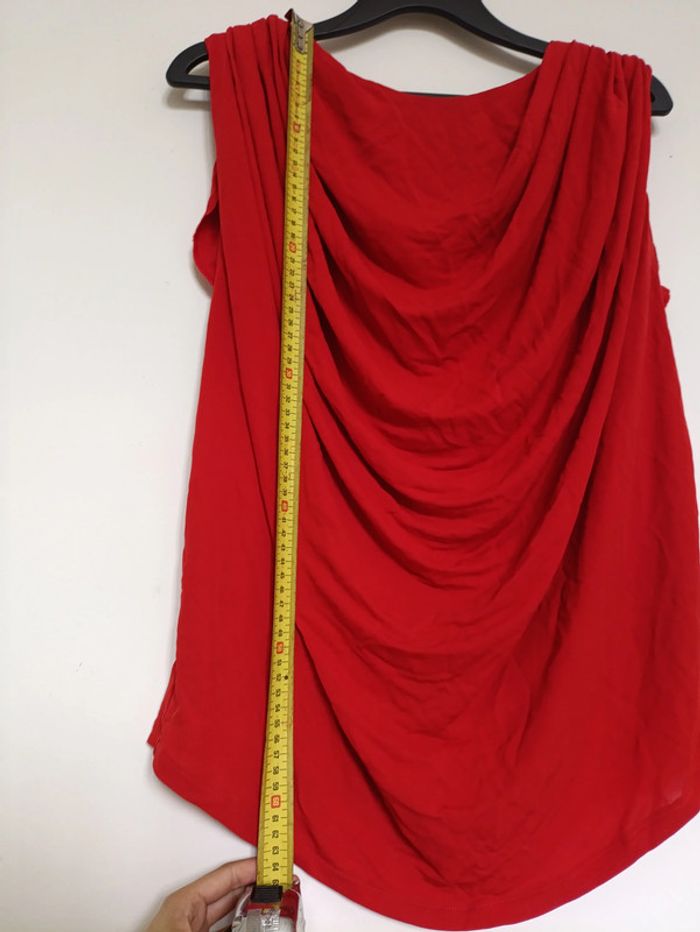 Top rouge KOOKAÏ drapé fluide sexy romantique mignon - photo numéro 5