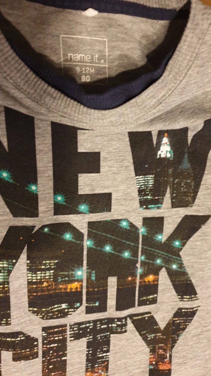 Tshirt manches longues, NY, taille 9 - 12 mois, Name It - photo numéro 3