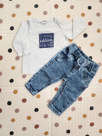 T-shirt ML et Jean Bébé
