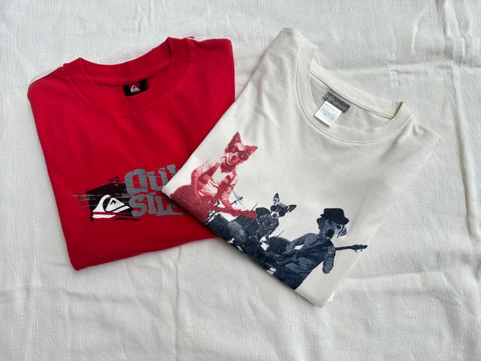 Lot de 2 tee shirt manche longue/sweat taille 10 ans quicksilver / la redoute - photo numéro 2