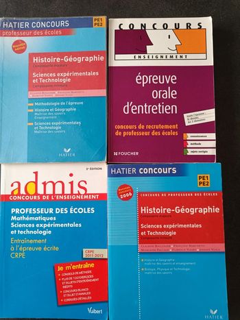 Lot livres préparation concours CRPE enseignement professeur des écoles