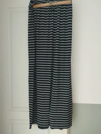 Jupe longue noire rayée blanche Primark XS