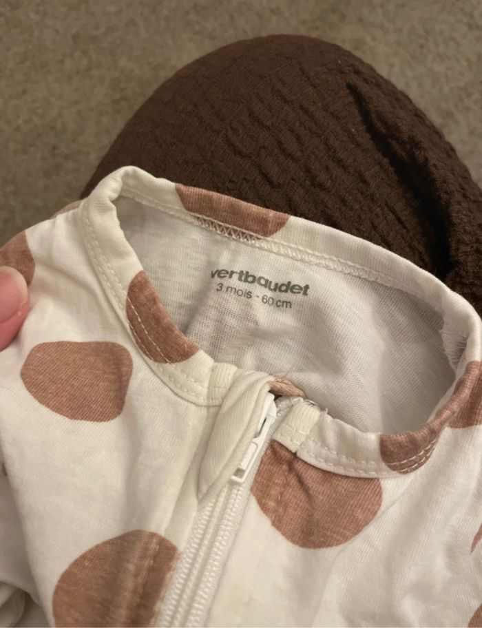 Lot de deux pyjamas Vertbaudet 3 mois - photo numéro 3