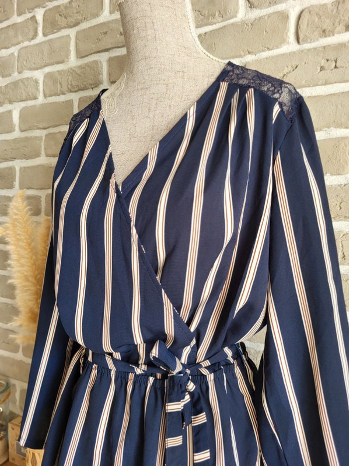 Blouse cache-cœur avec ceinture et dentelle Cache Cache - Casual chic - photo numéro 4