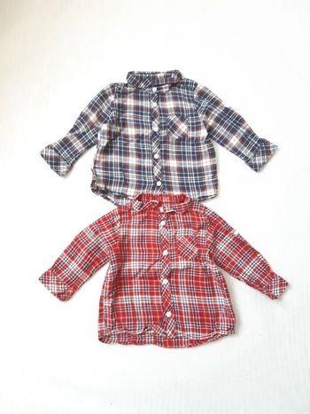 Lot de 2 chemises à carreaux Tape à l'oeil 9 mois