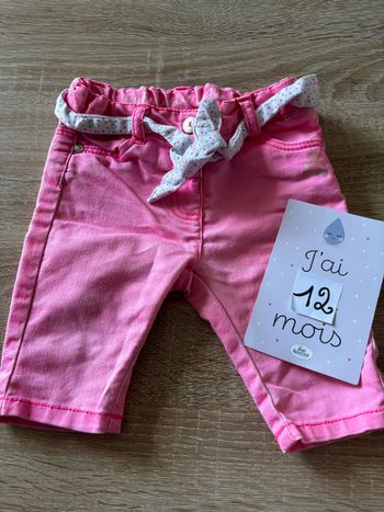 Pantacourt rose LULU Castagnette t.12m