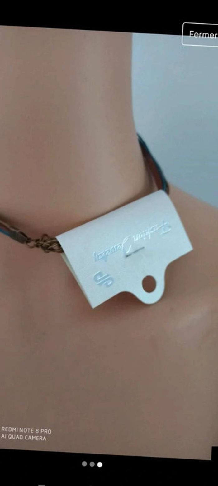 Collier casquette verte marron - photo numéro 3