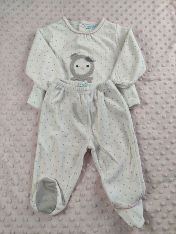 Pyjama 2 pièces matière éponge 