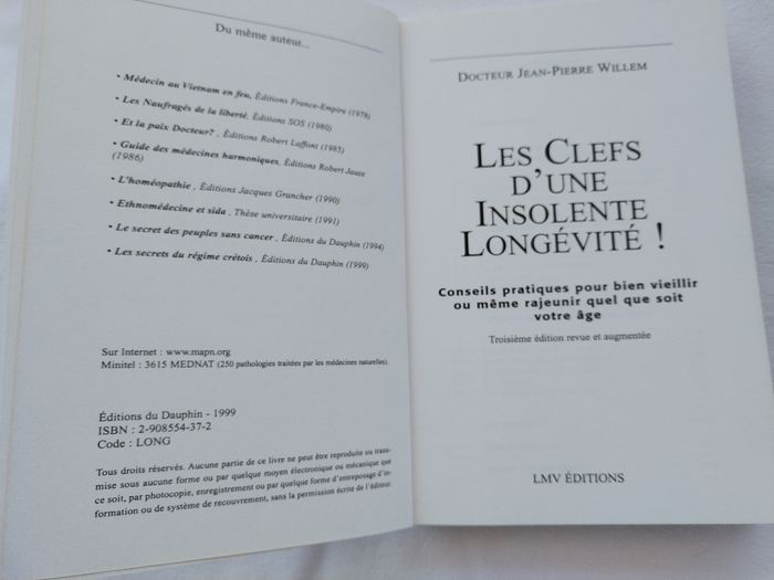 Livre Les clefs d'une insolente Longévité - photo numéro 3