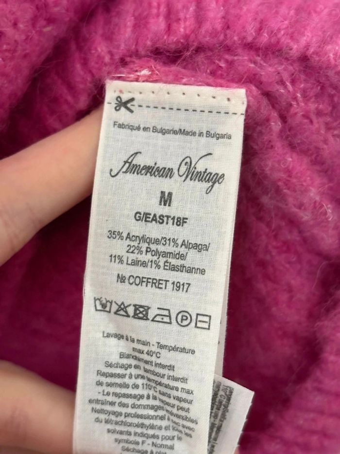Pull American Vintage Eats fuschia / taille M - photo numéro 4