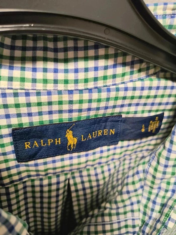 Chemise Ralph Lauren à Carreaux Vert & Bleu – Vintage Y2K - photo numéro 8