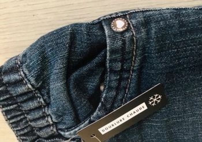 Jeans fille 3 ans 98 cm pantalon hiver chaud - photo numéro 3