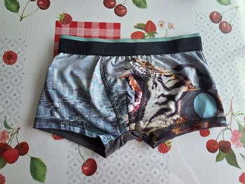 BOXER GARÇON 👦 MOTIF TIGRE 🐅 TAILLE 6ANS