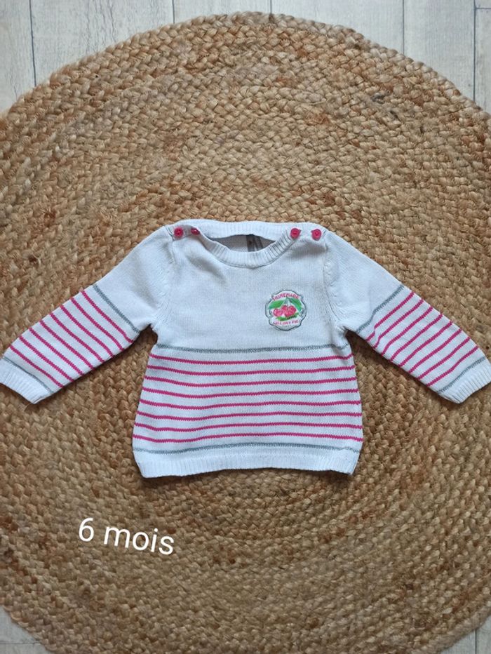 Pull blanc orchestra 6 mois