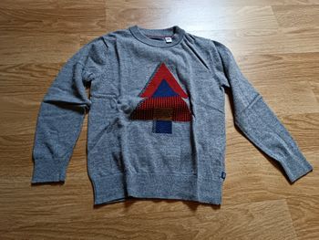 Pull sapin gris, Okaïdi, 8 ans