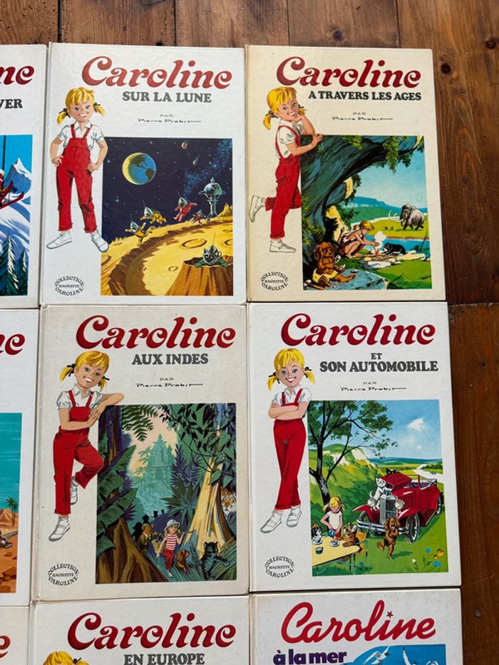 TBE - Lot de 9 livres Caroline bd Grands albums Hachette anciens vintage blanc - photo numéro 5