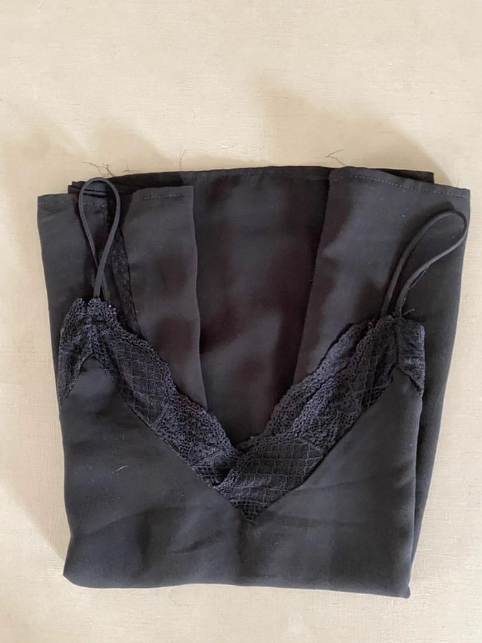 Top caraco Zara noir avec dentelle taille XS - photo numéro 18