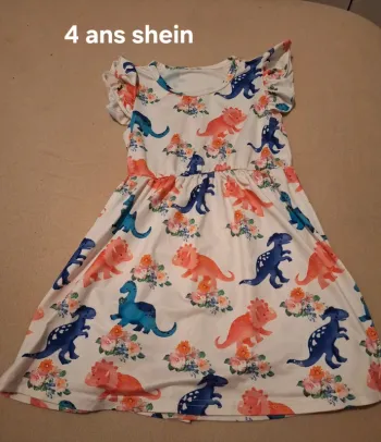 🎀 robe dinosaure  shein 4 ans 🎀