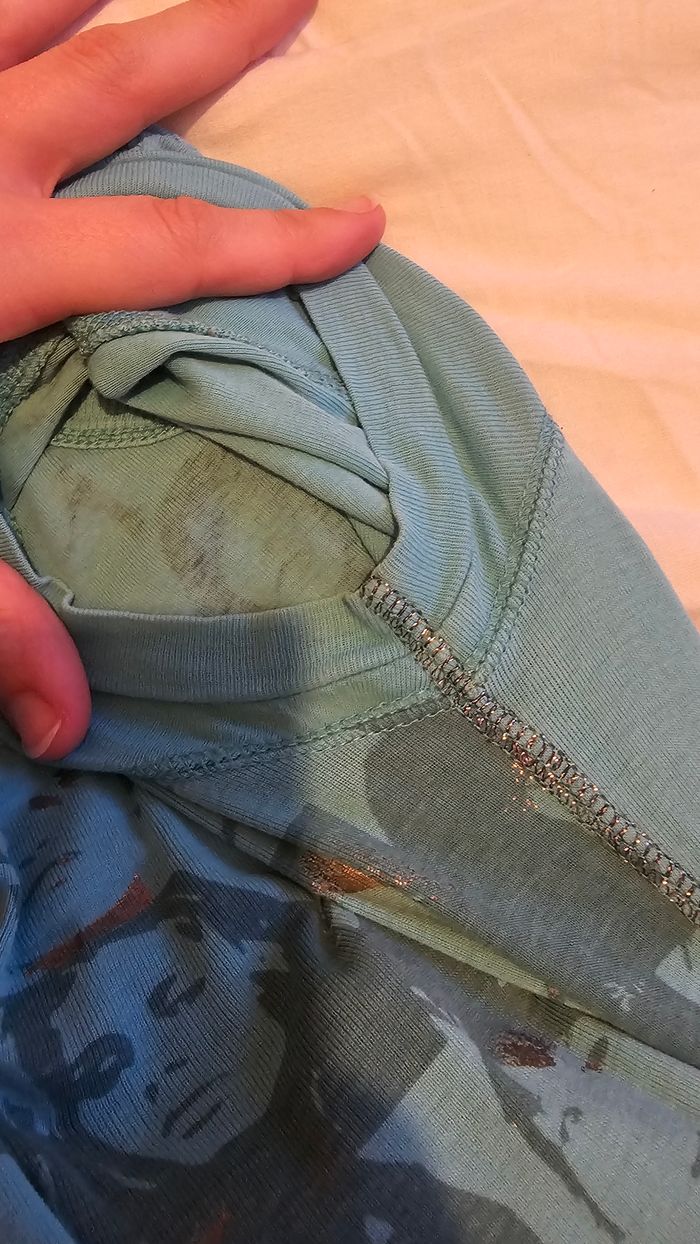T-shirt légèrement long Edc by Esprit taille 38 M visage artiste - photo numéro 5