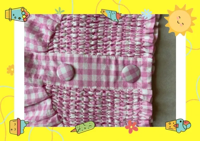 Blouse rose fushia blanc à carreaux - photo numéro 3