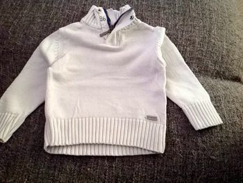 Pull gris clair Okaidi - 2 ans