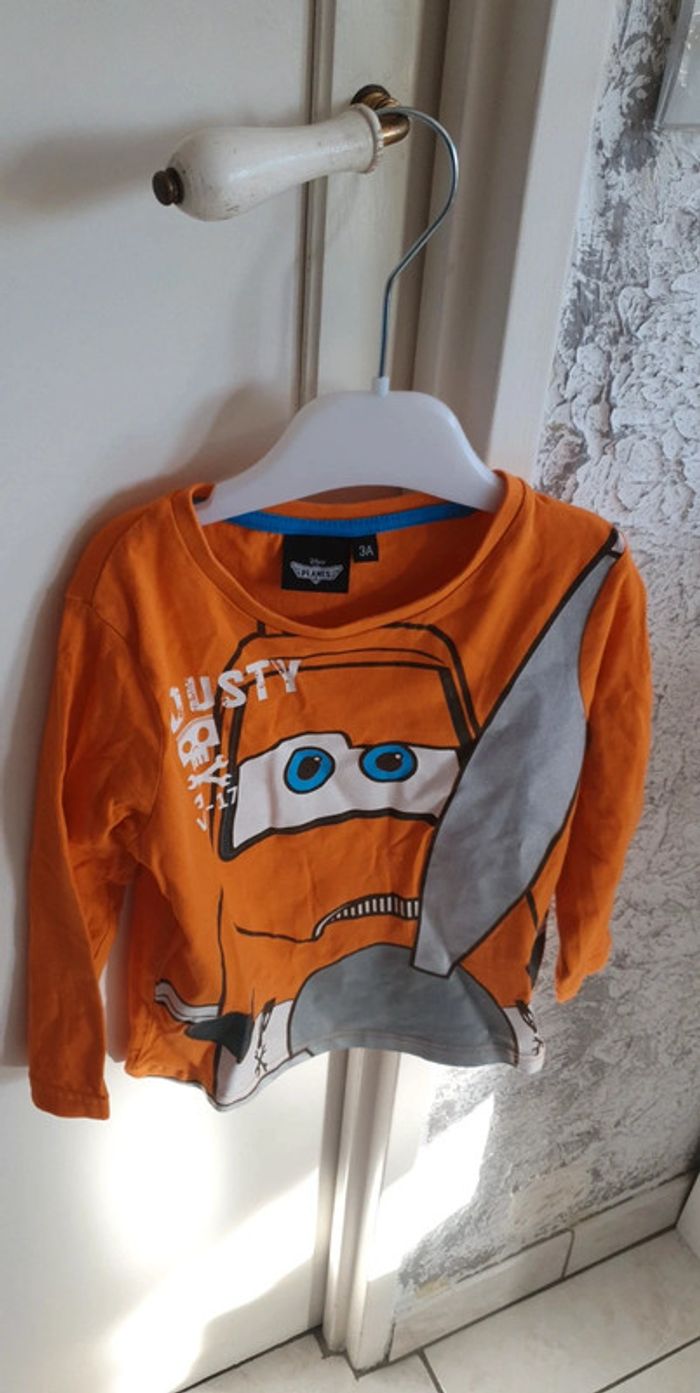 T shirt planes 3 ans manches longues