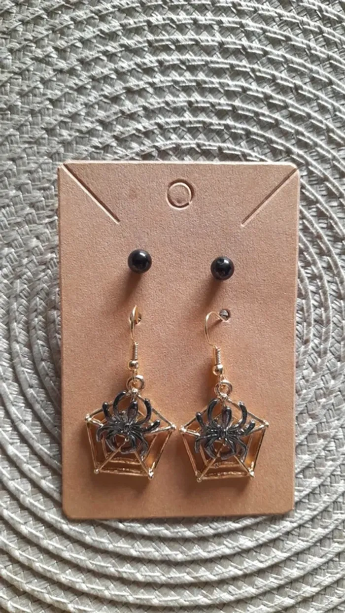 Boucles d’oreilles araignée Halloween