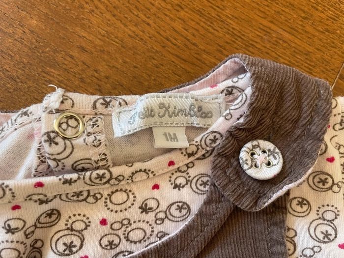 Robe et tee-shirts à manches longues bébé fille 1 mois - photo numéro 2