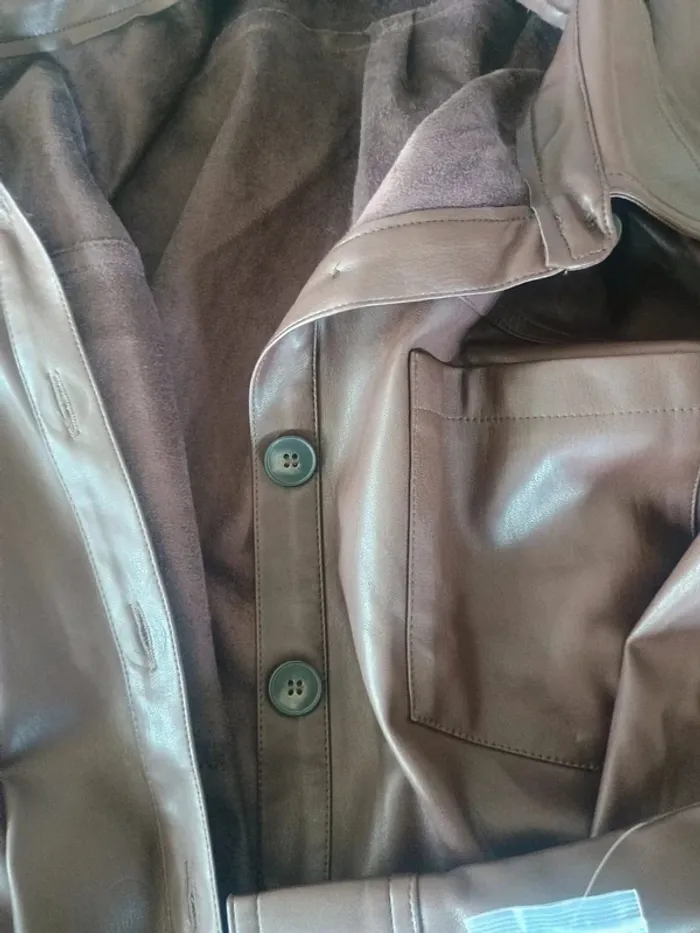veste 3/4 simili cuir L - photo numéro 5