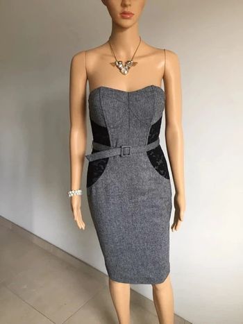 Robe bustier grise et noire neuve Morgan taille 36