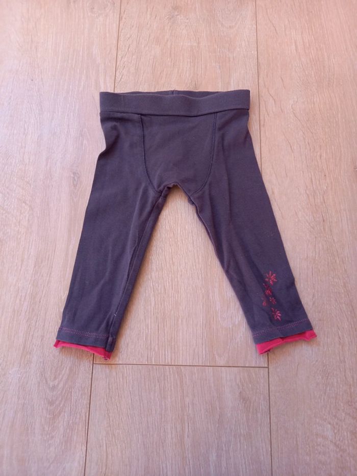 Legging gris et rose