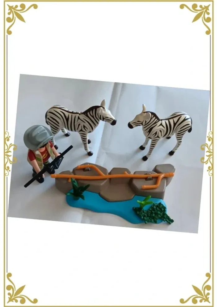 Gardien avec Zèbres playmobil - photo numéro 3