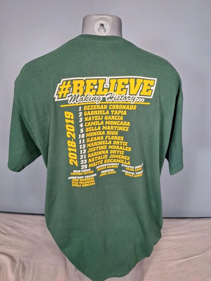 T-shirt vintage jerzees - basket Crystal City Lady Javelinas – 2019 – vert (501) - photo numéro 5