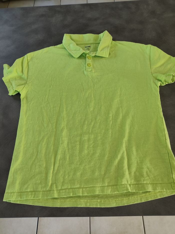 Polo vert pomme manches courtes Kiabi 12 ans
