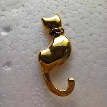 Pin's chat doré Yves Rocher #260404