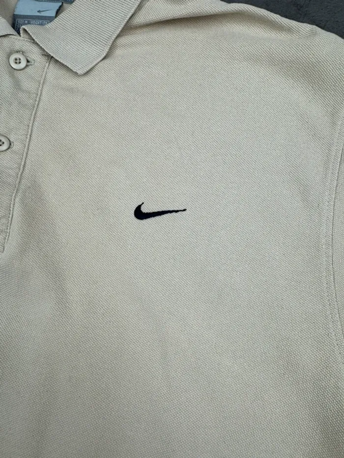 Polo Nike Vintage Crème Solo Swoosh Brodé Taille M - photo numéro 5