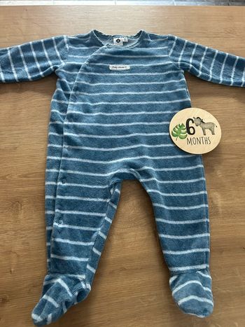 Pyjama marinière bleu